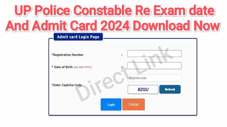 UP Police Constable Re Exam date and Admit Card 2024